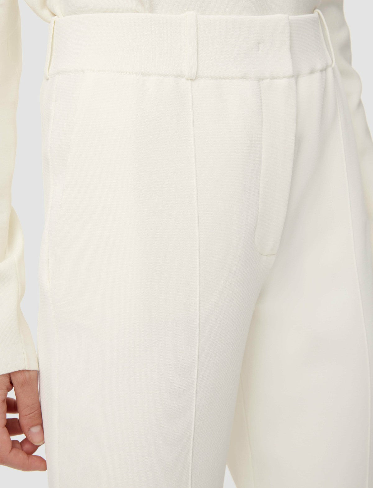 JOSEPH Fashion Women Milano Knit Stretch Trousers Ivory
