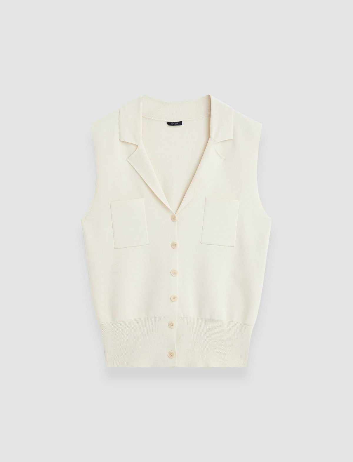 JOSEPH Fashion Women Milano Knit Stretch Vest Ivory