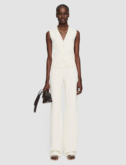 JOSEPH Fashion Women Milano Knit Stretch Vest Ivory