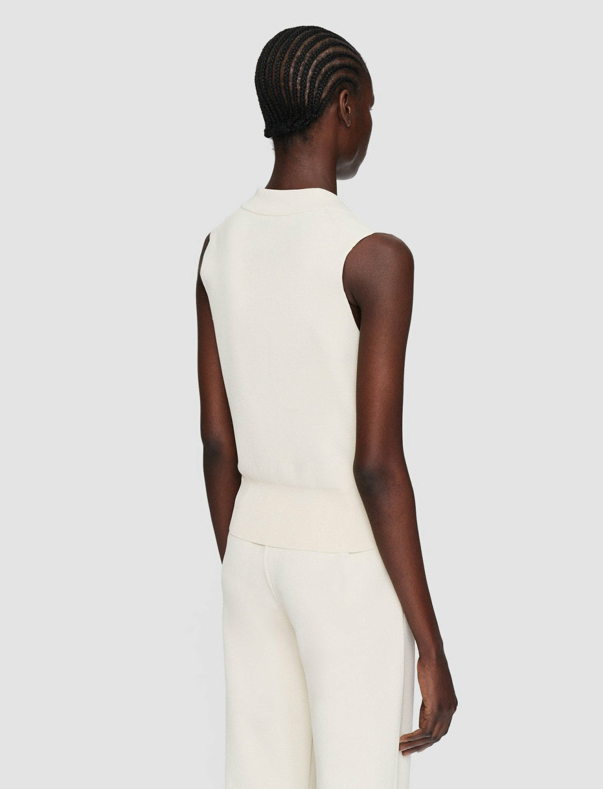 JOSEPH Fashion Women Milano Knit Stretch Vest Ivory