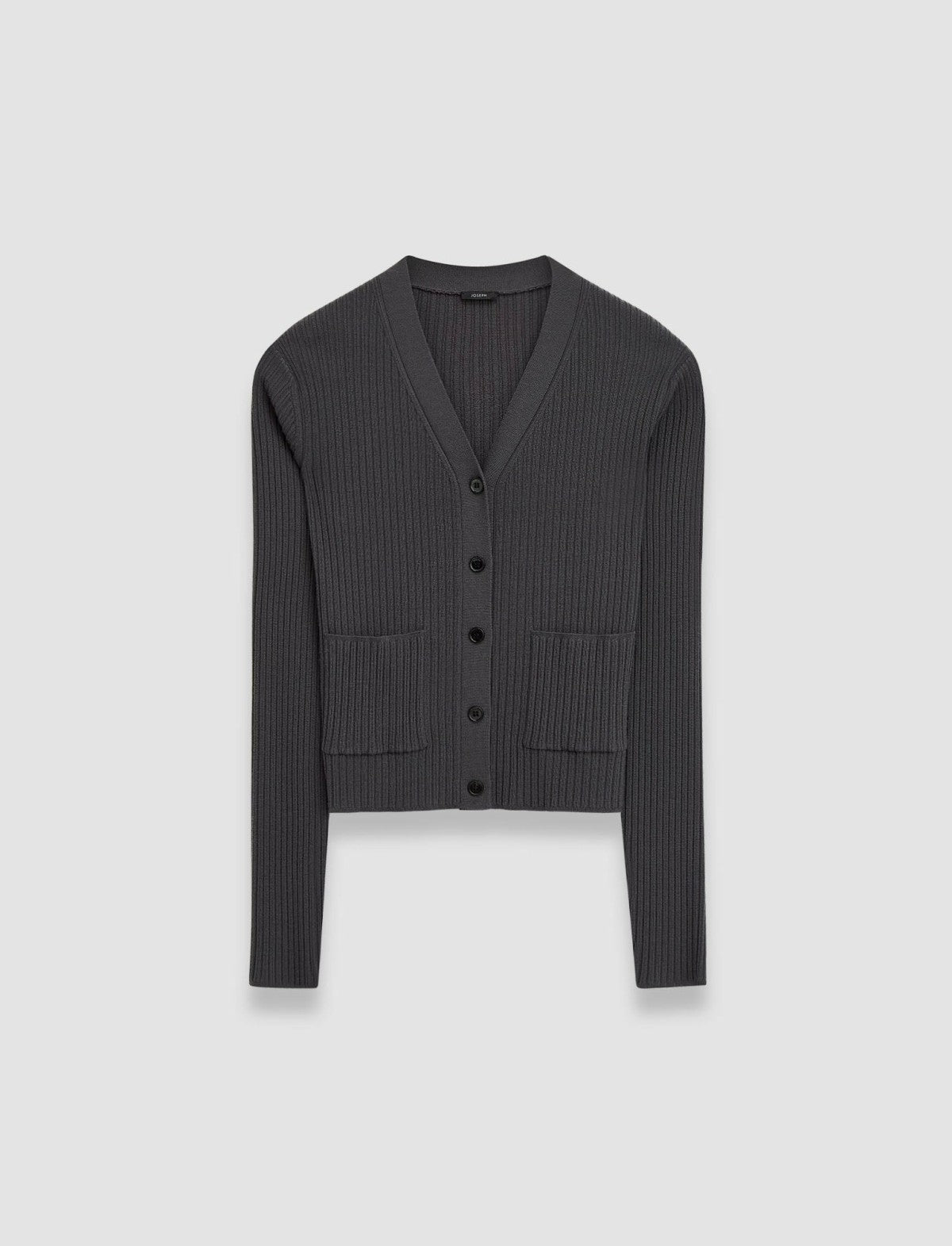 JOSEPH Fashion Women Merino Rib Cardigan Slate