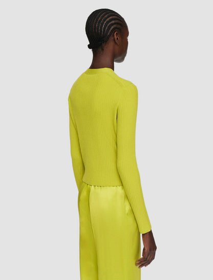 JOSEPH Fashion Women Merino Rib Cardigan Ginkgo