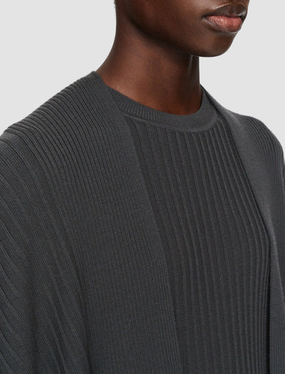 JOSEPH Fashion Women Merino Rib Wrap Slate
