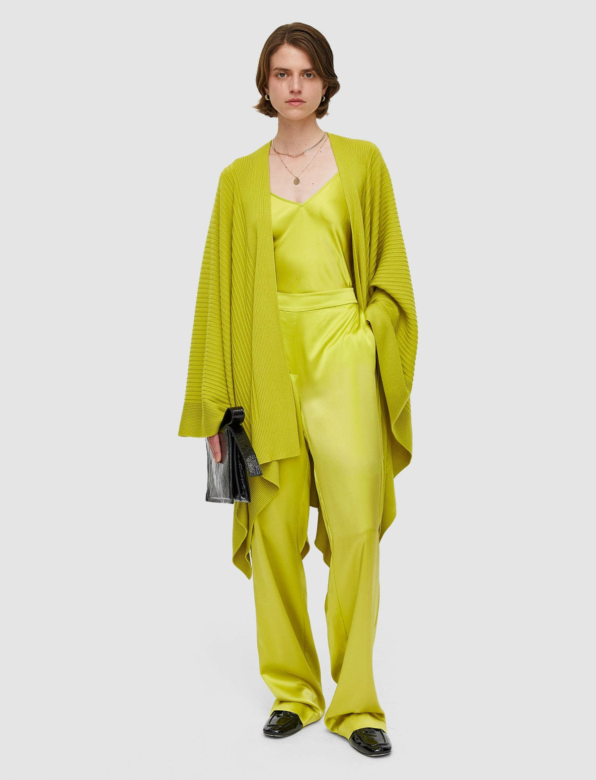JOSEPH Fashion Women Merino Rib Wrap Ginkgo