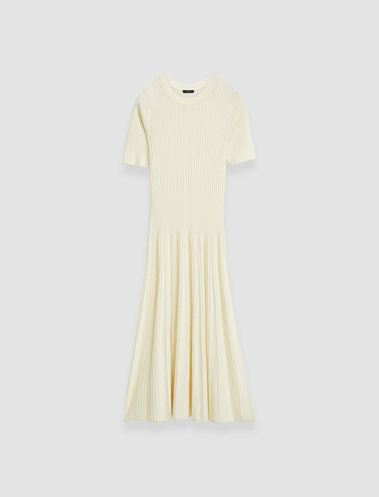 JOSEPH Fashion Women Merino Rib Dress Ivory