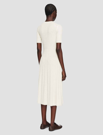 JOSEPH Fashion Women Merino Rib Dress Ivory