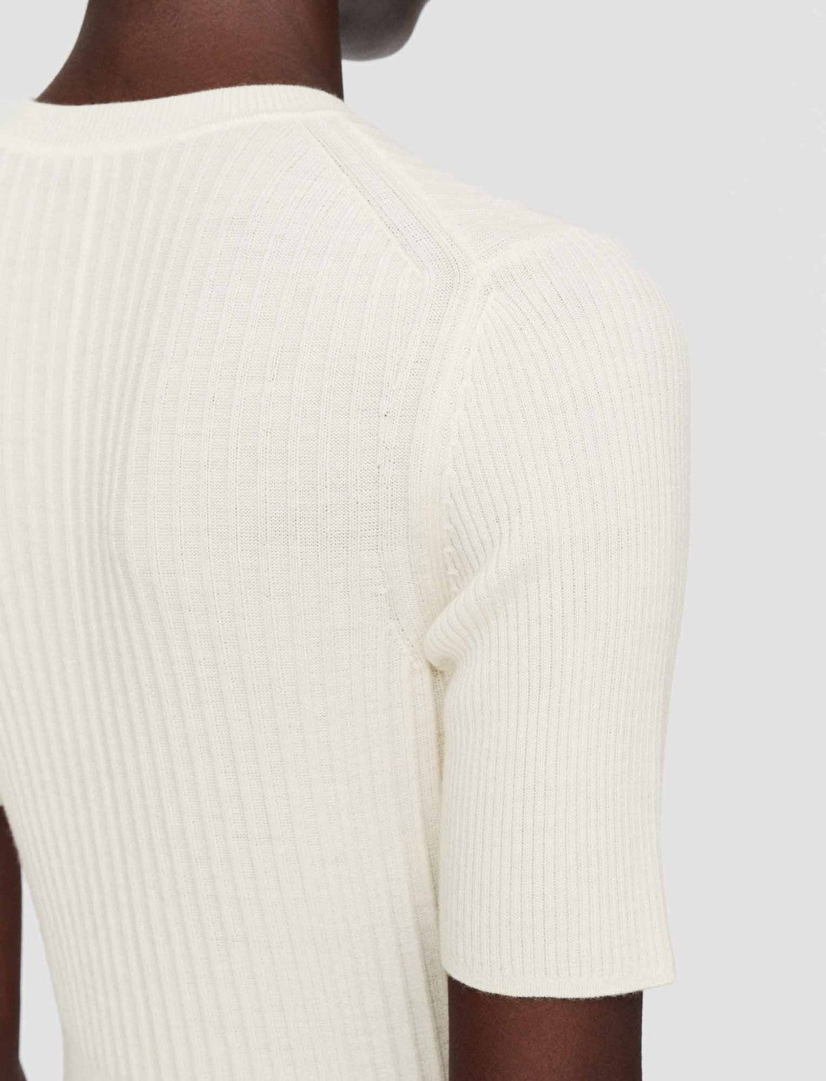 JOSEPH Fashion Women Merino Rib Dress Ivory