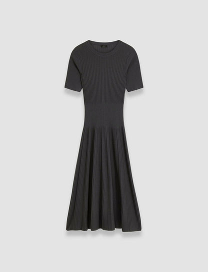 JOSEPH Fashion Women Merino Rib Dress Slate