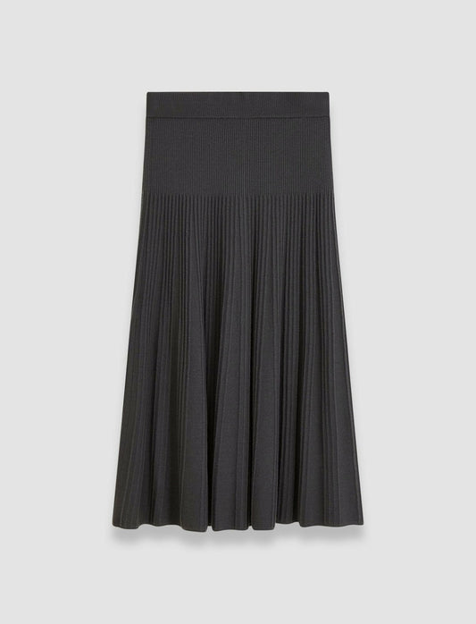 JOSEPH Fashion Women Merino Rib Skirt Slate