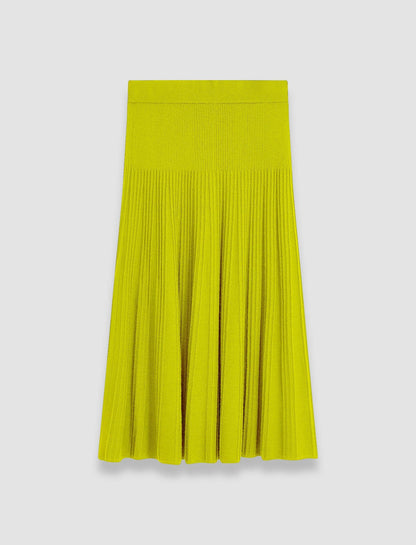 JOSEPH Fashion Women Merino Rib Skirt Ginkgo