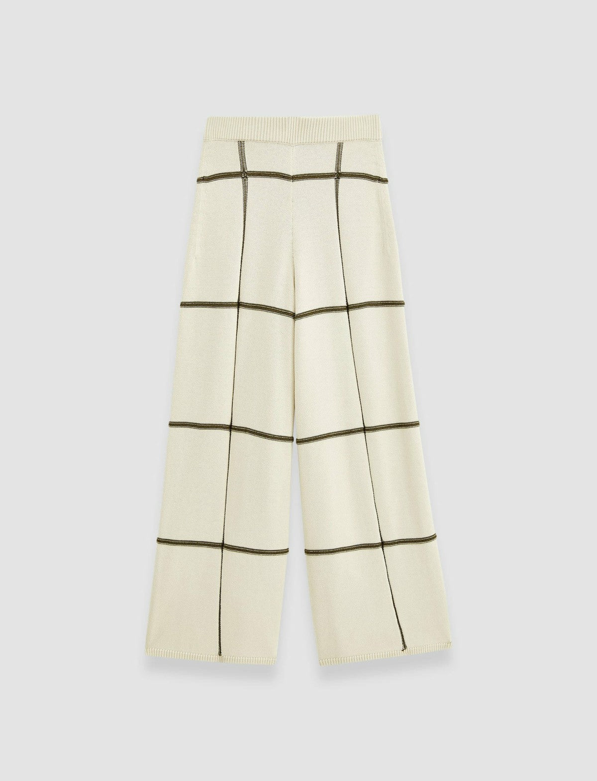 JOSEPH Fashion Women Grid Cotton Silk Culottes Oat Combo