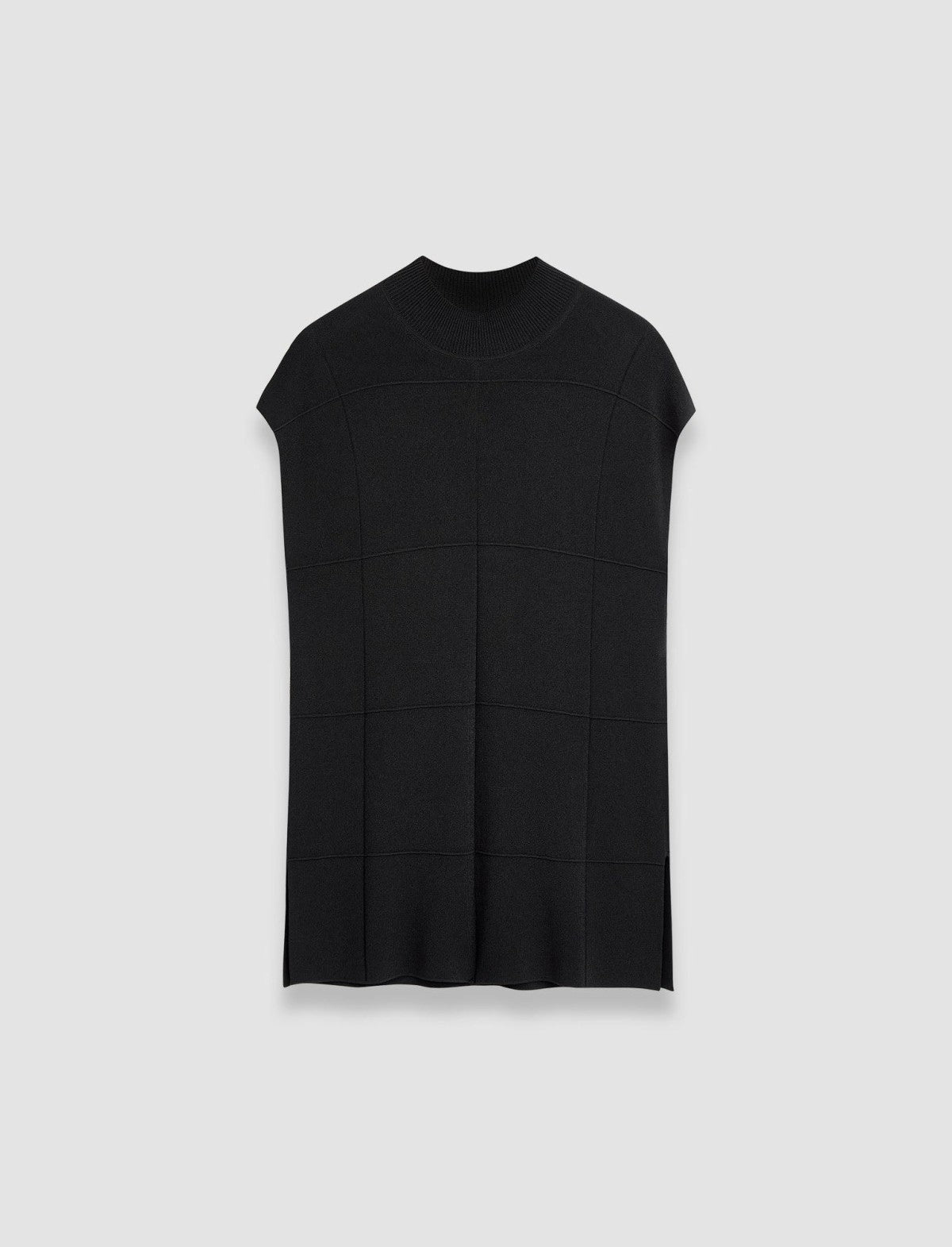 JOSEPH Fashion Women Grid Viscose Knitted Tank Top Black