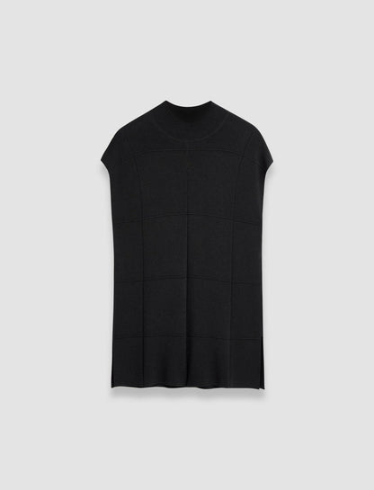 JOSEPH Fashion Women Grid Viscose Knitted Tank Top Black