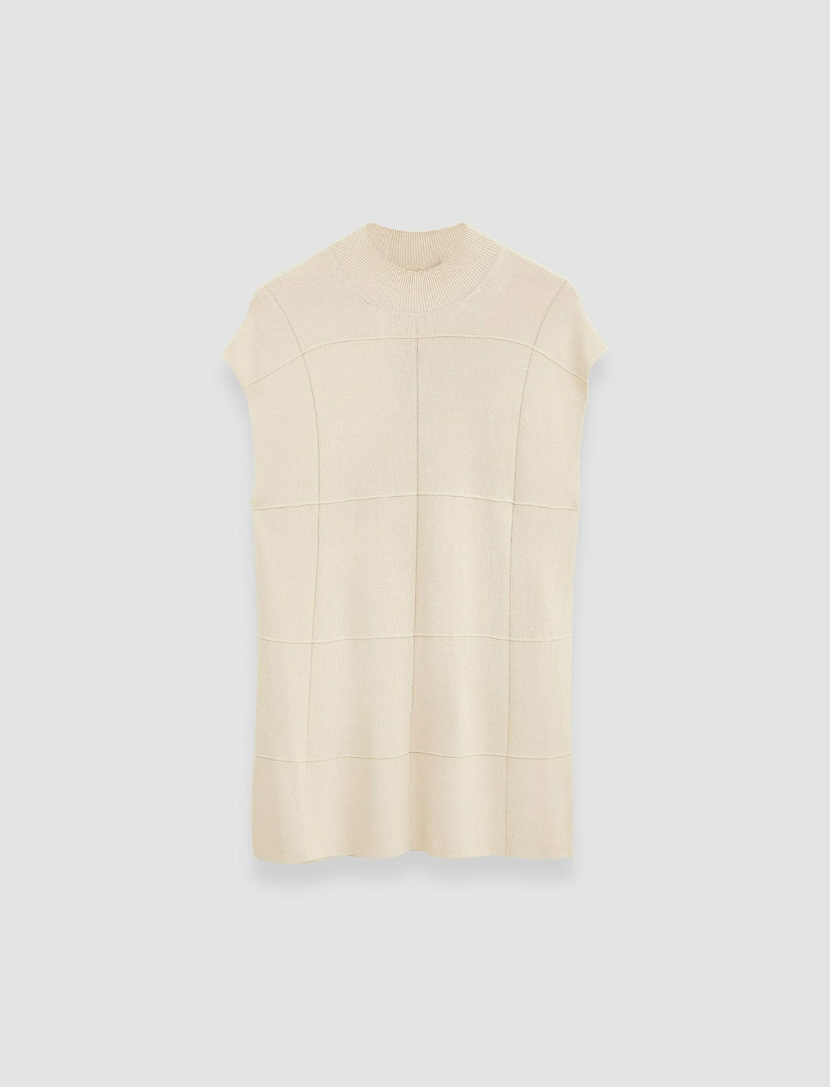 JOSEPH Fashion Women Grid Viscose Knitted Tank Top Oat