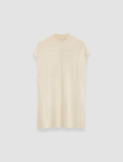 JOSEPH Fashion Women Grid Viscose Knitted Tank Top Oat