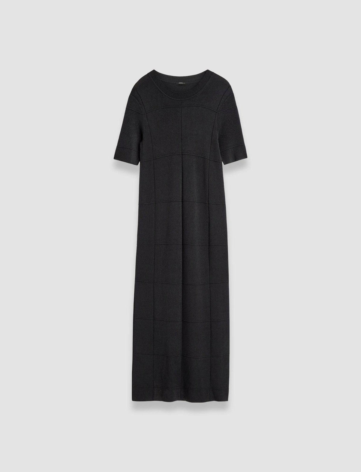 JOSEPH Fashion Women Grid Viscose Knitted Dress Black