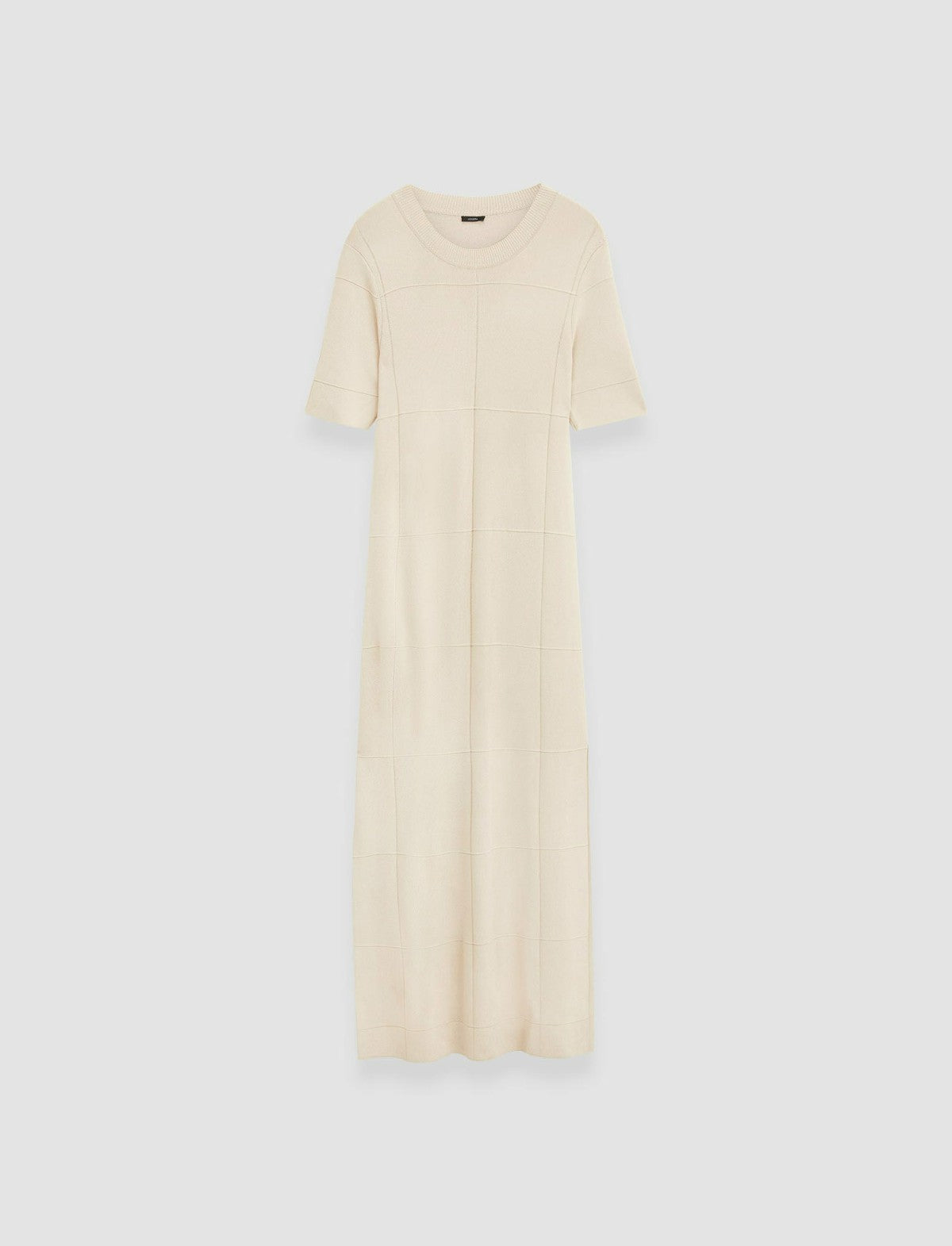 JOSEPH Fashion Women Grid Viscose Knitted Dress Oat