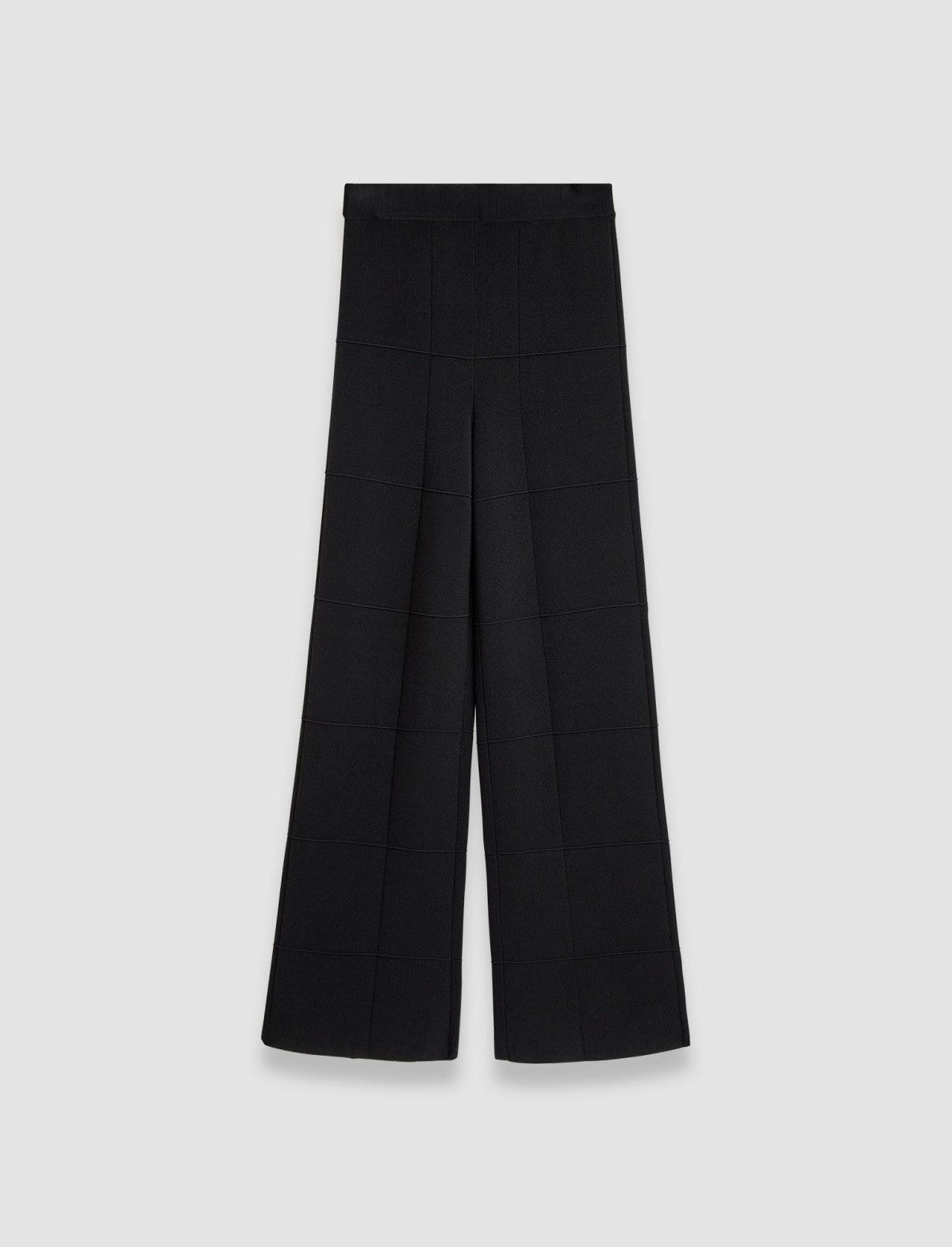 JOSEPH Fashion Women Grid Viscose Knitted Trousers Black