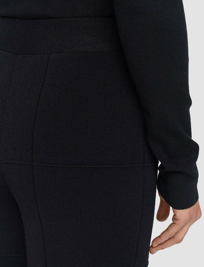 JOSEPH Fashion Women Grid Viscose Knitted Trousers Black