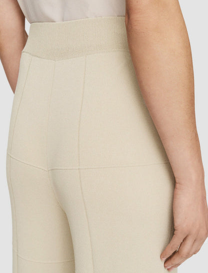 JOSEPH Fashion Women Grid Viscose Knitted Trousers Oat