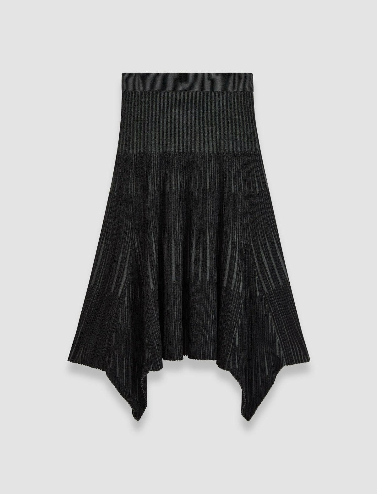 JOSEPH Fashion Women Bi-Colour Ribbed Skirt Slate/Black