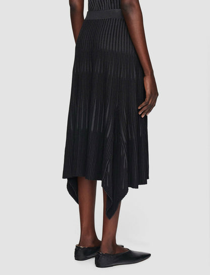 JOSEPH Fashion Women Bi-Colour Ribbed Skirt Slate/Black