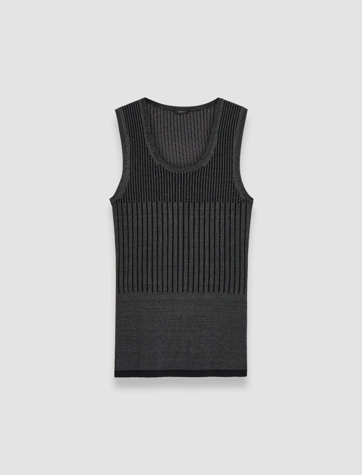 JOSEPH Fashion Women Bi-Colour Ribbed Tank Top Slate/Black