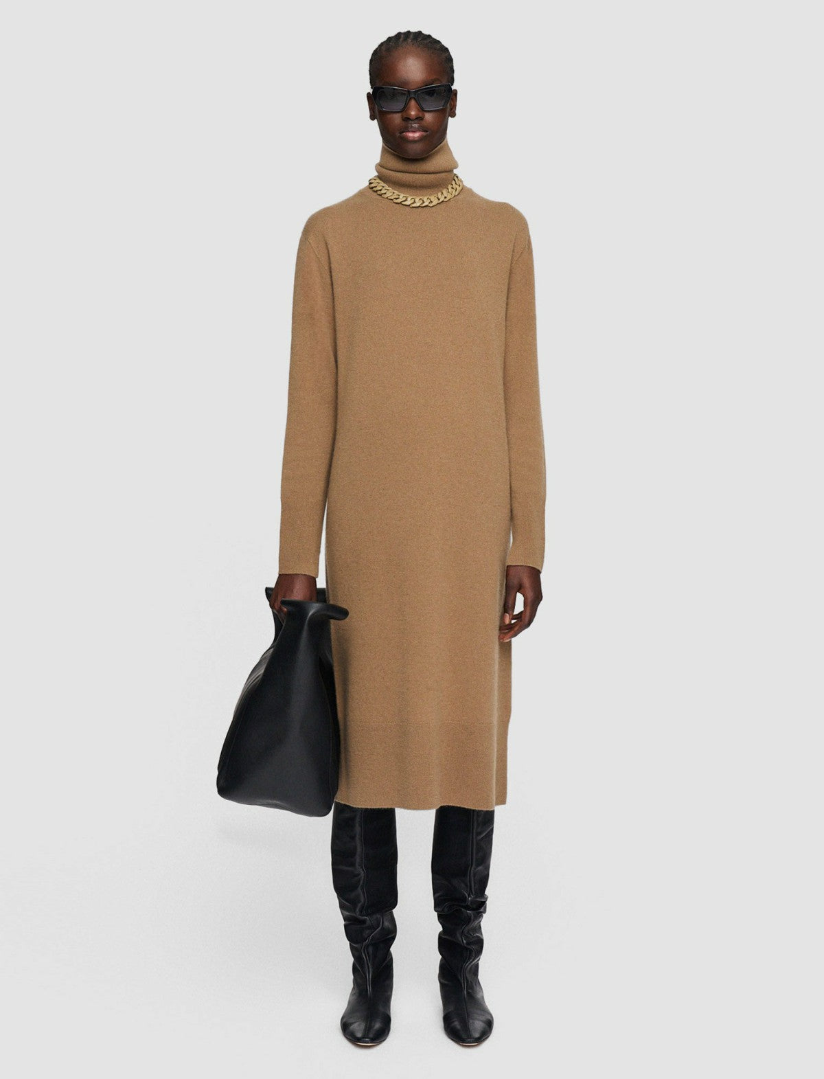 JOSEPH Fashion Women Light Pure Cashmere Dress Oak