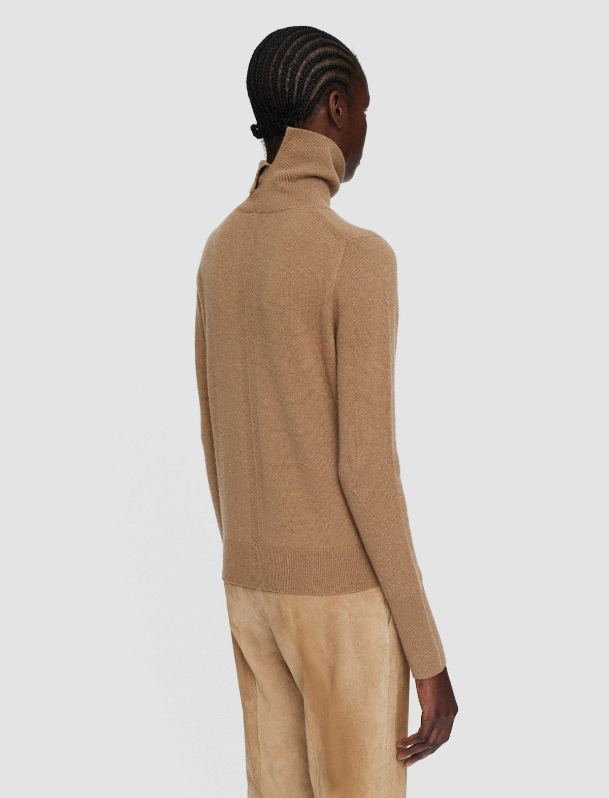 JOSEPH Fashion Women Light Pure Cashmere High Neck Jumper Oak