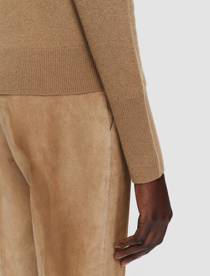 JOSEPH Fashion Women Light Pure Cashmere High Neck Jumper Oak
