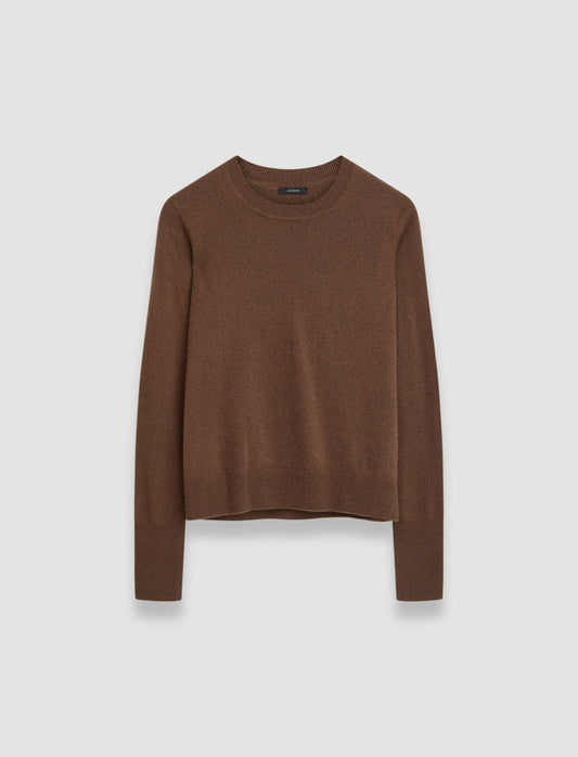 JOSEPH Fashion Women Light Pure Cashmere Round Neck Jumper Arabica