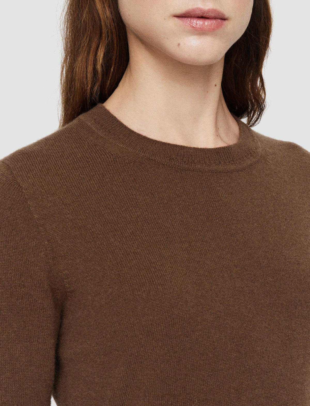 JOSEPH Fashion Women Light Pure Cashmere Round Neck Jumper Arabica