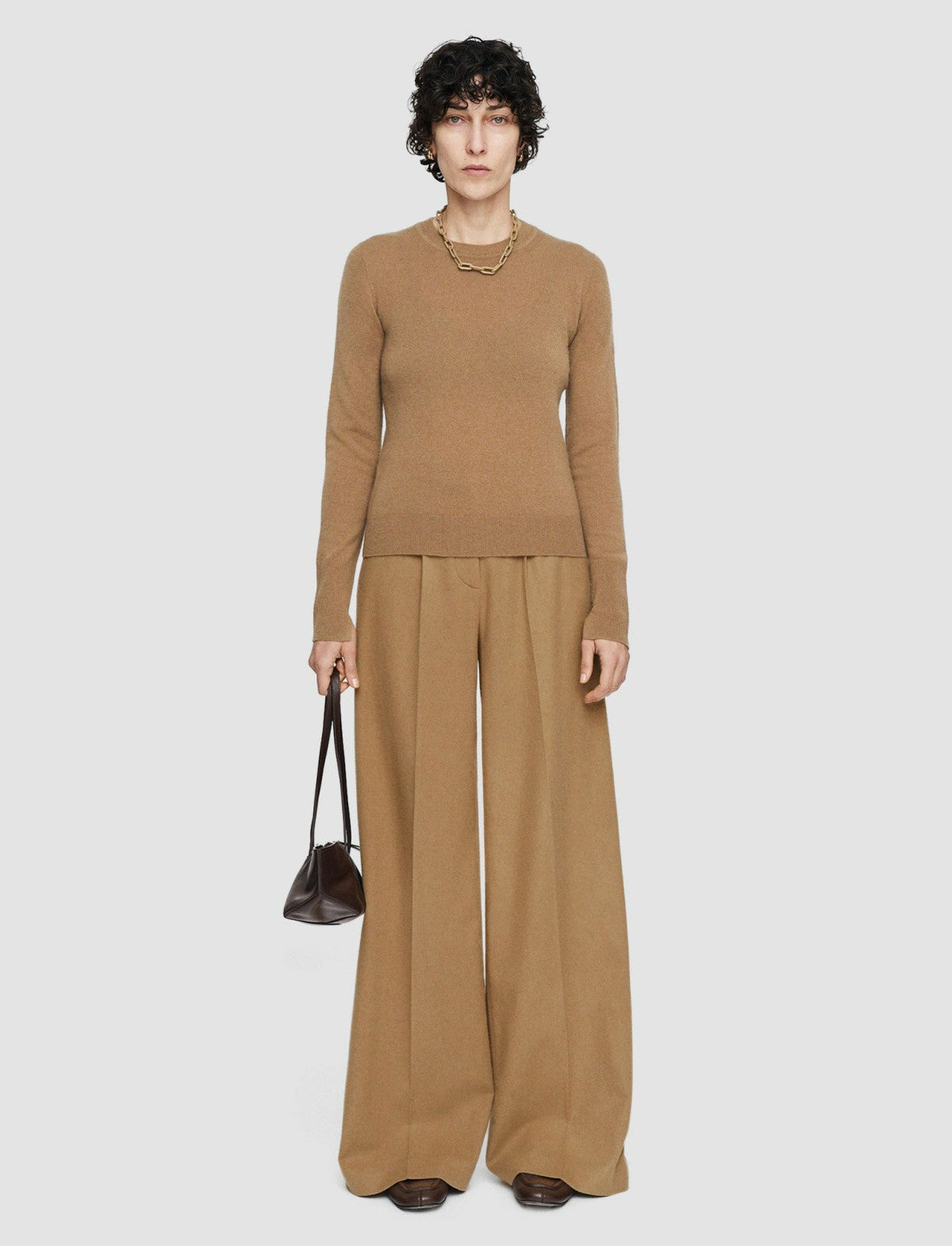 JOSEPH Fashion Women Light Pure Cashmere Round Neck Jumper Oak