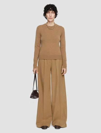 JOSEPH Fashion Women Light Pure Cashmere Round Neck Jumper Oak