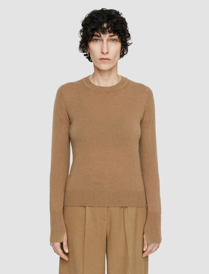 JOSEPH Fashion Women Light Pure Cashmere Round Neck Jumper Oak