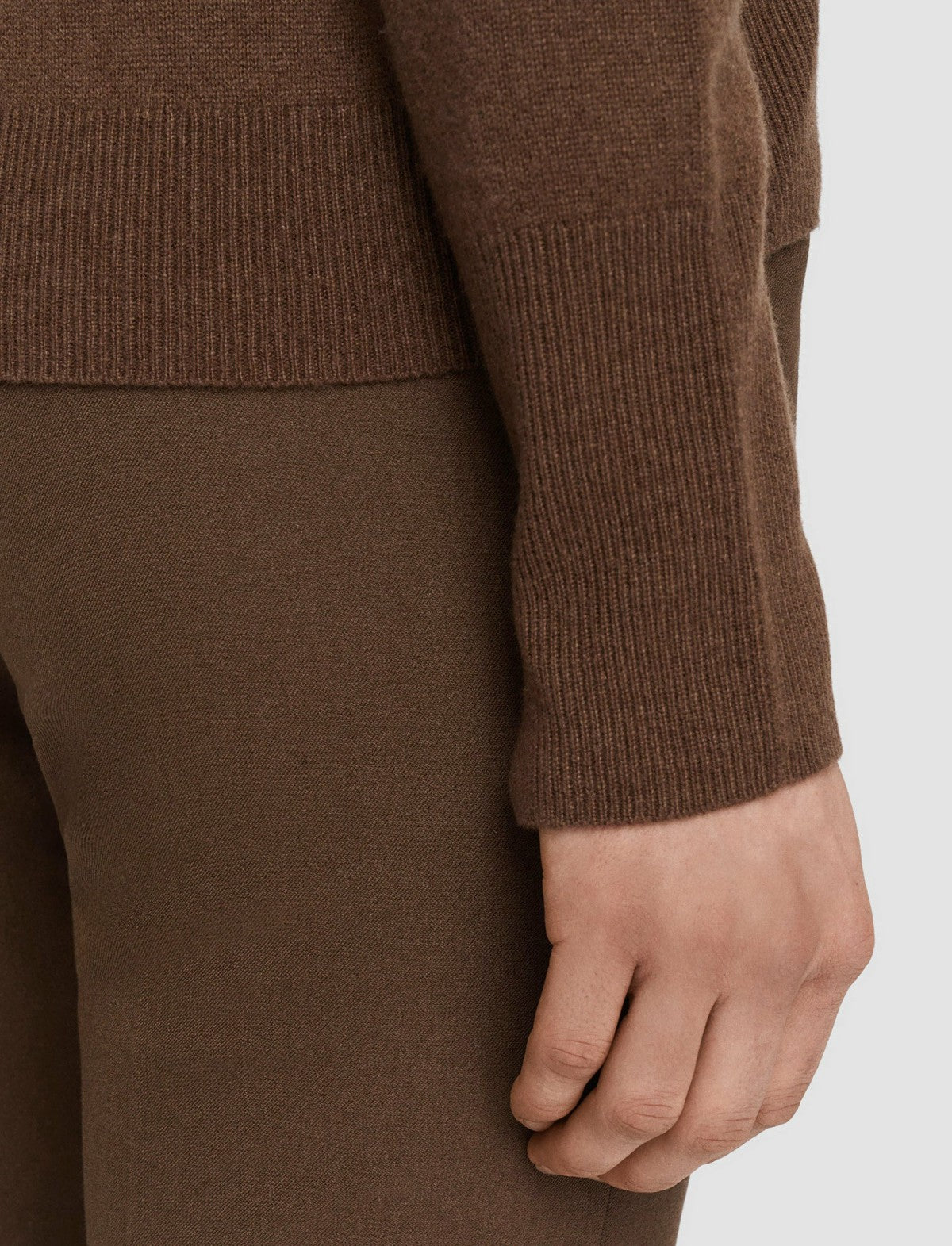JOSEPH Fashion Women Light Pure Cashmere V Neck Jumper Arabica