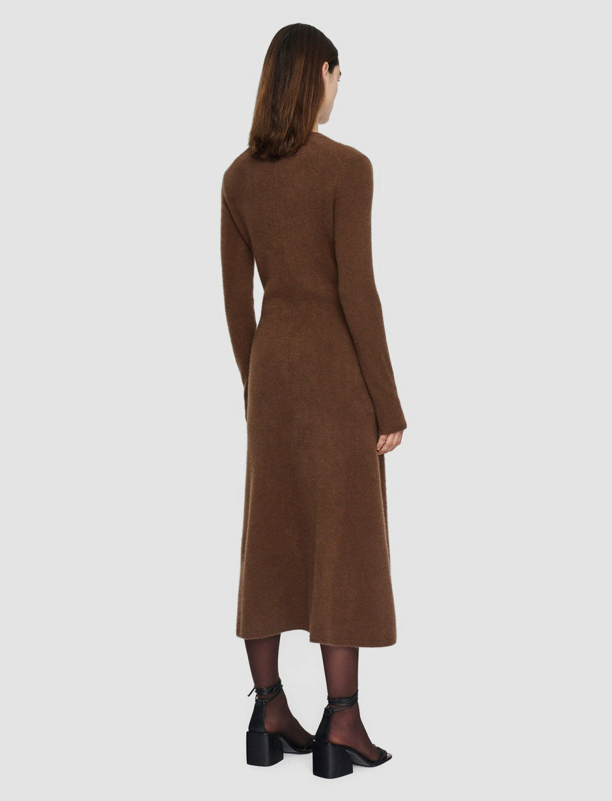 JOSEPH Fashion Women Brushed Cashmere Dress Arabica