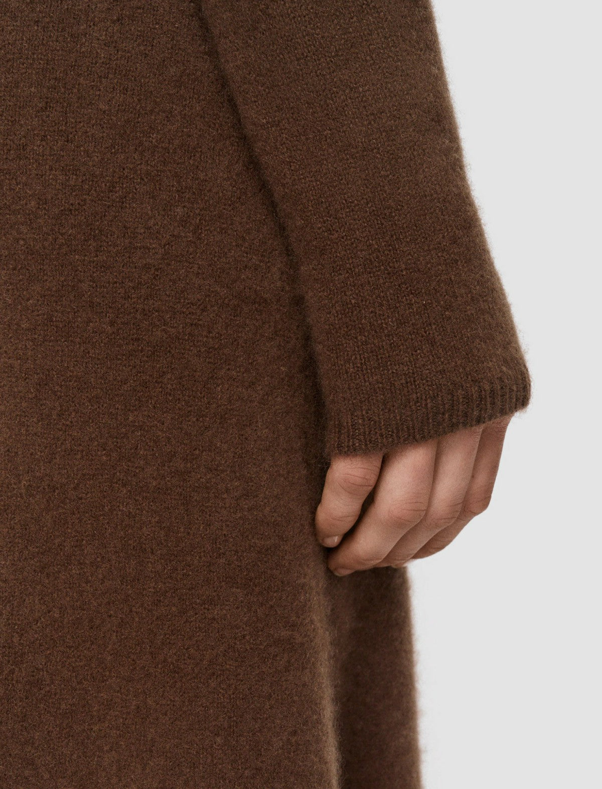 JOSEPH Fashion Women Brushed Cashmere Dress Arabica