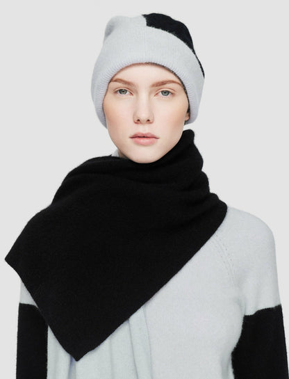 JOSEPH Fashion Women Brushed Cashmere Hat Frost/Black