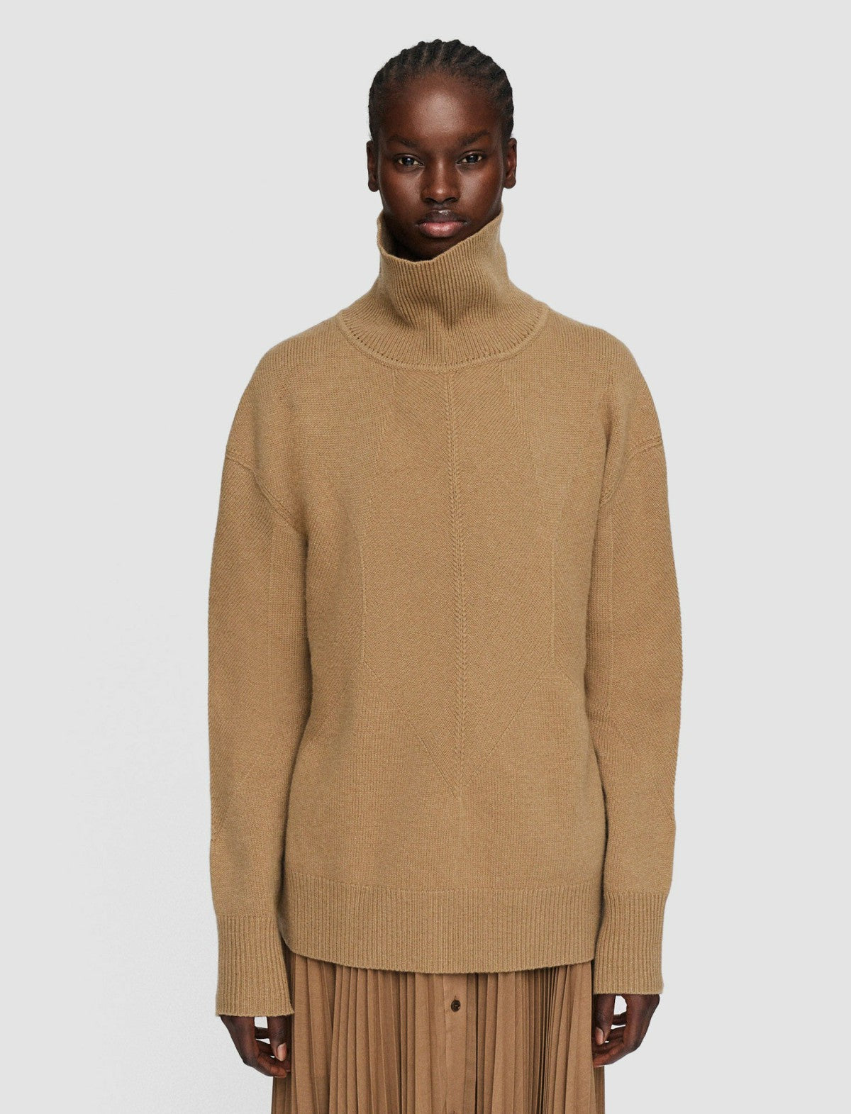 JOSEPH Fashion Women Soft Wool High Neck Jumper Oak