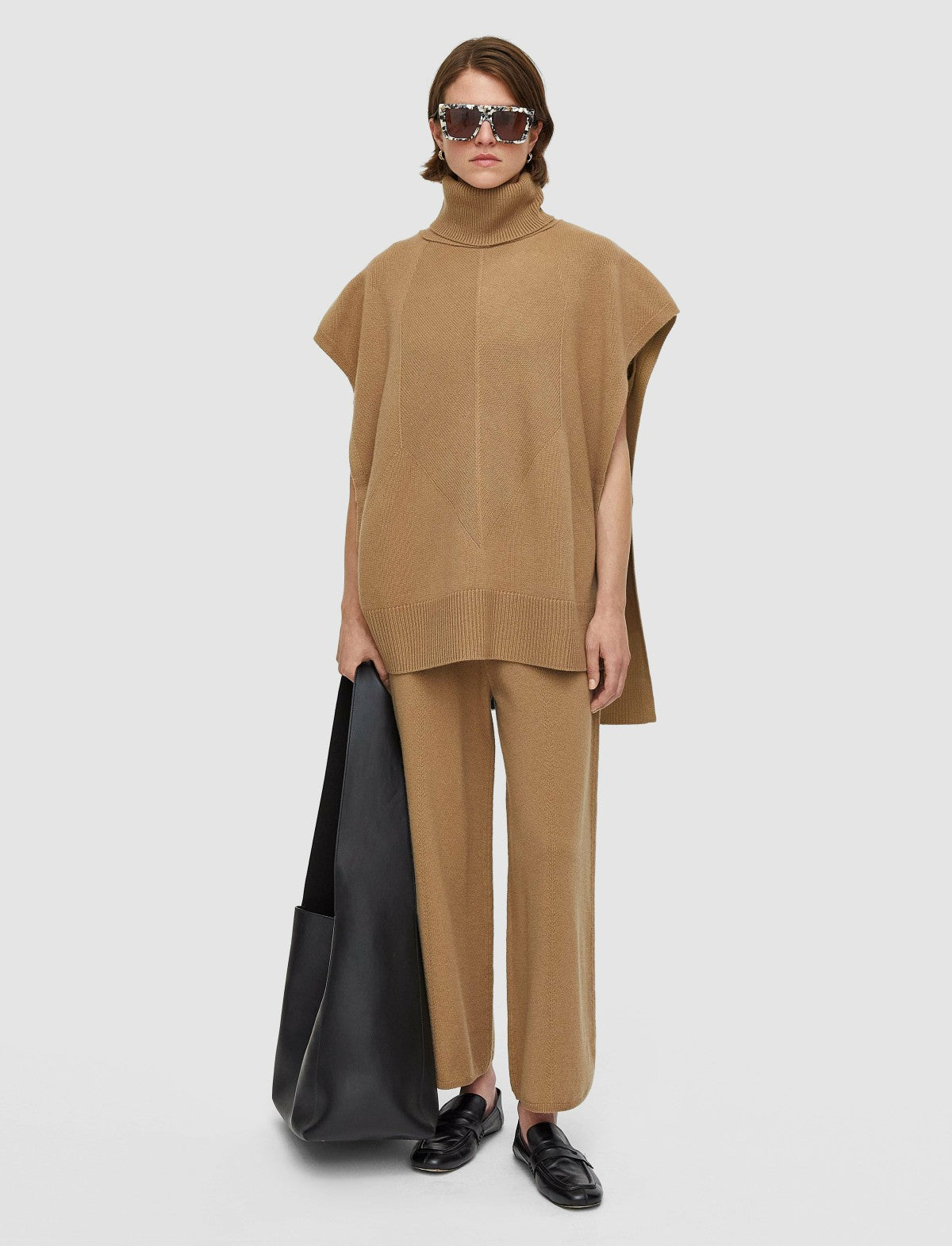 JOSEPH Fashion Women Soft Wool Poncho Oak