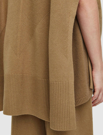 JOSEPH Fashion Women Soft Wool Poncho Oak