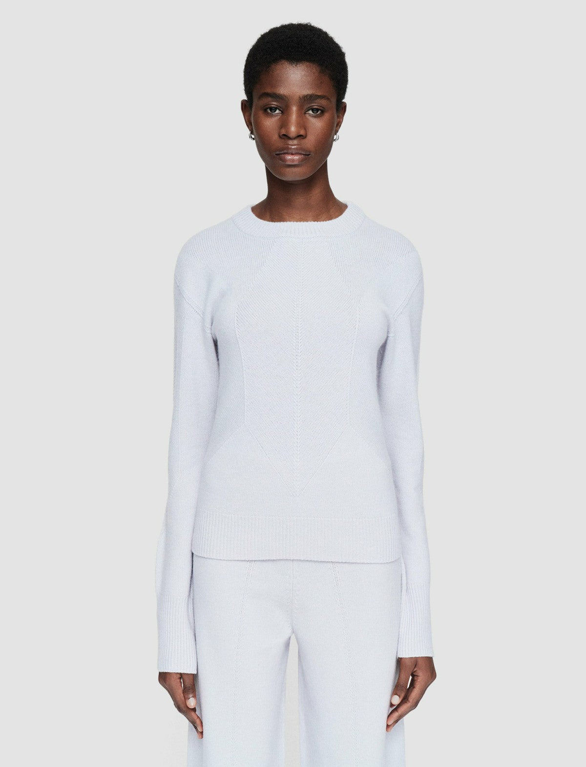 JOSEPH Fashion Women Soft Wool Round Neck Jumper Frost