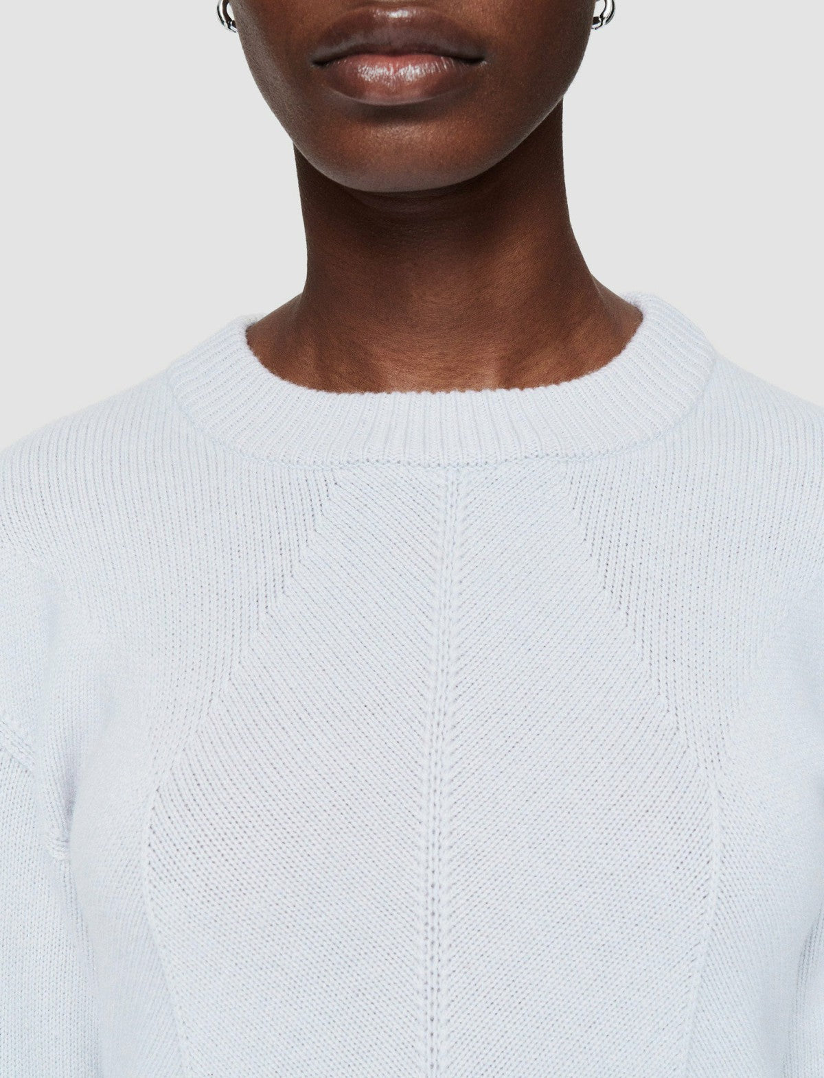JOSEPH Fashion Women Soft Wool Round Neck Jumper Frost