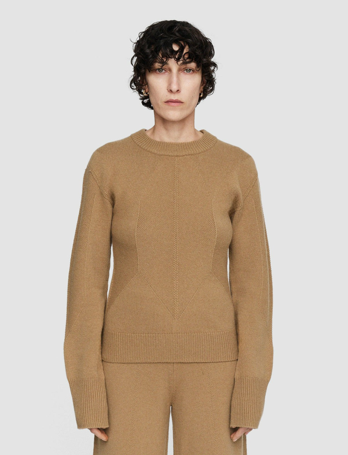 JOSEPH Fashion Women Soft Wool Round Neck Jumper Oak