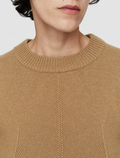 JOSEPH Fashion Women Soft Wool Round Neck Jumper Oak