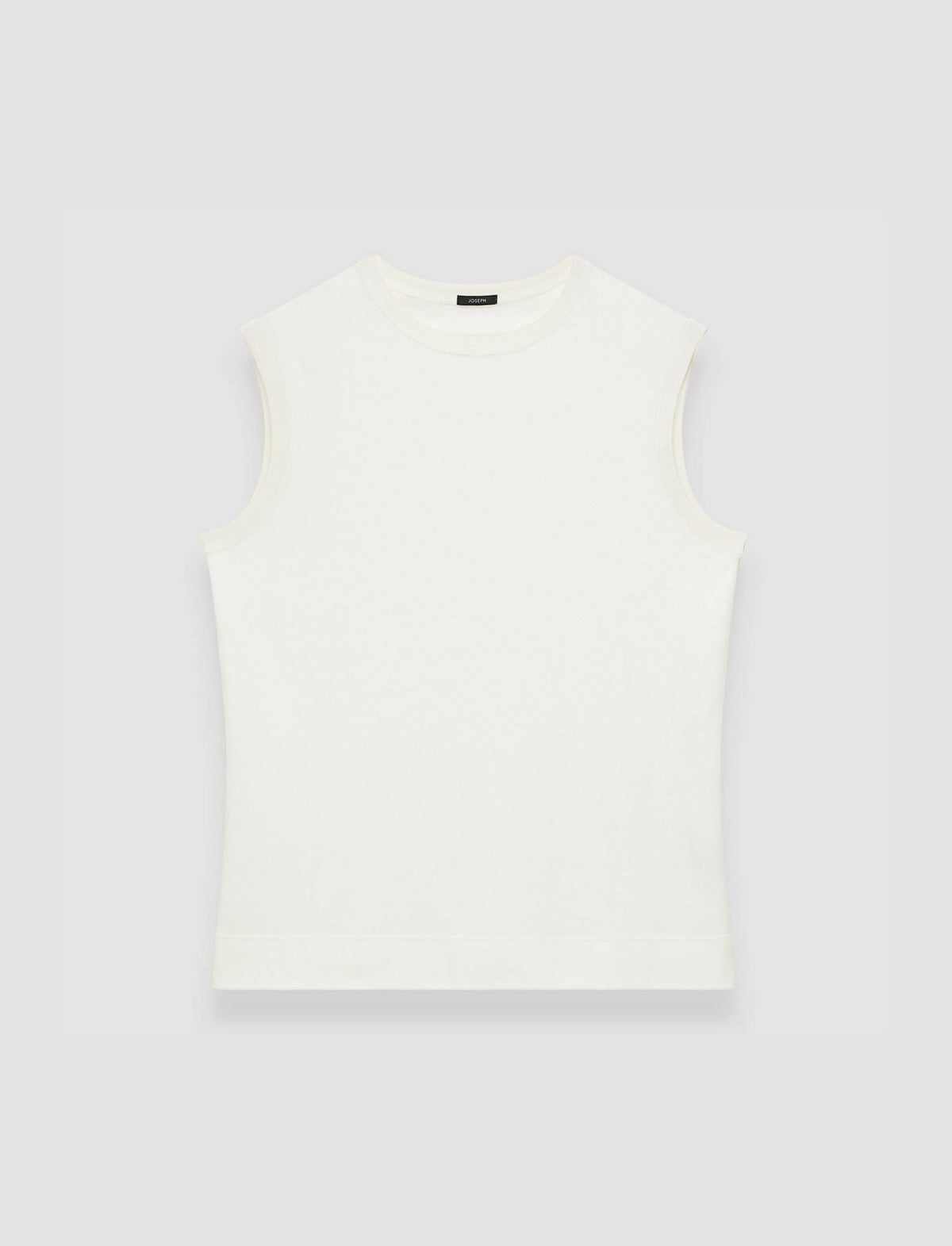 JOSEPH Fashion Women Mercerised Cotton Tank Top Ivory