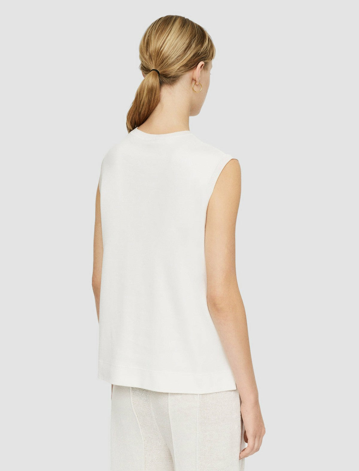 JOSEPH Fashion Women Mercerised Cotton Tank Top Ivory
