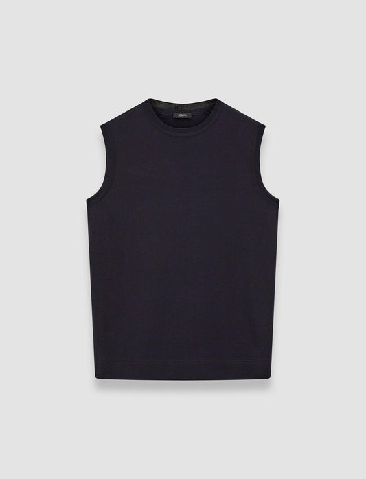 JOSEPH Fashion Women Mercerised Cotton Tank Top Navy