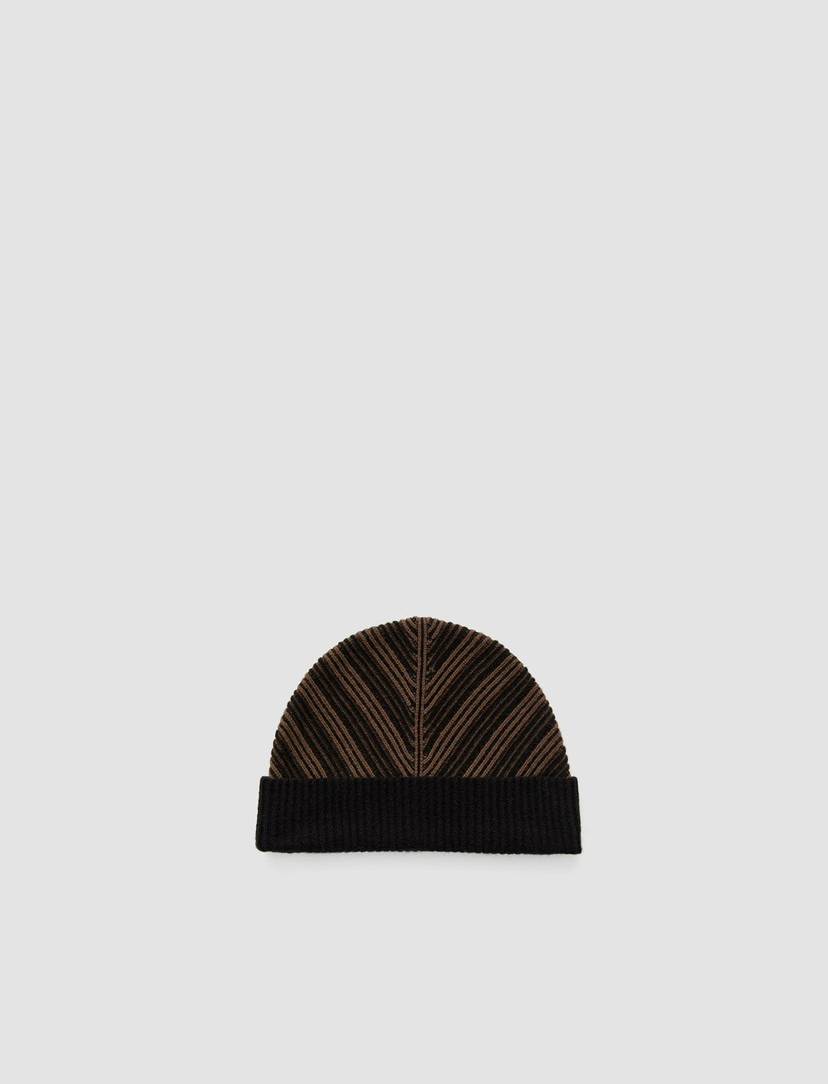 JOSEPH Fashion Women Chevron Ribbed Hat Arabica/Black